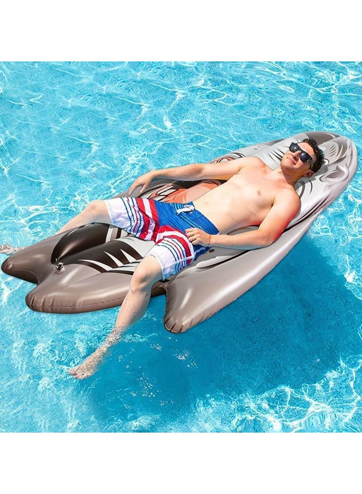 Pool Float Adult - Inflatable Lounger Float, Extra Large - Pool Floats for Adults Heavy Duty with Backrest & Cupholde - Thick PVC Pool Floats for Pool, Lake, Beach Parties, Backyard
