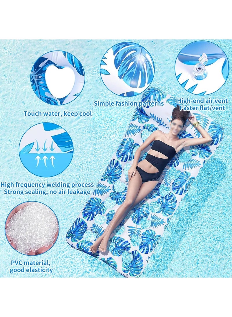 Pool float for adult,Pool Lounger Float,Water Lounger Pool Chair Lounge,Inflatable Pool Hammock Float 21-Cooling Holes, Floating Mat Swimming Pool Floats Toys for Pool Party, Beach, Lake,pink