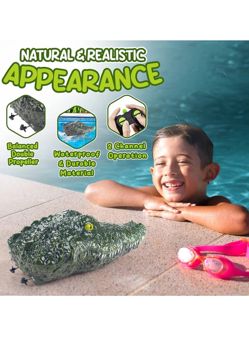 Remote Control Alligator Head Boat for Kids and Adults, Simulates The Speed and Movement of a Real Alligator, for Pools, Water Parks, Lakes and More, Includes Gator Head and Remote Control