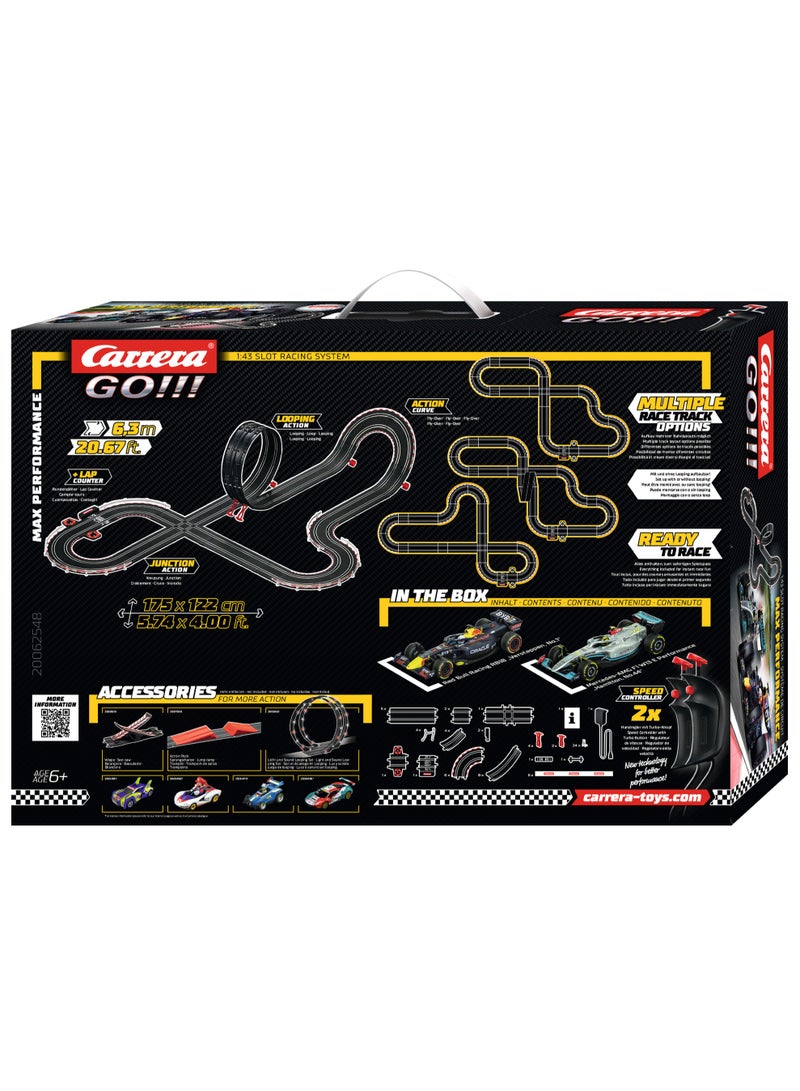 Carrera Go Max Performance Formula 1 Race Track Set Mercedes vs Red Bull Racing 6.3 m Race Track