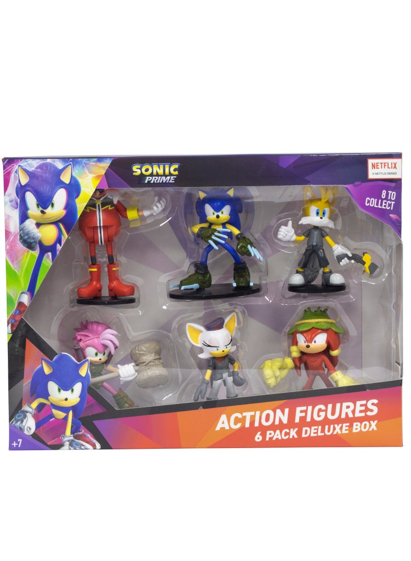 Sonic Articulated Action Figures 6 Pack Deluxe Box