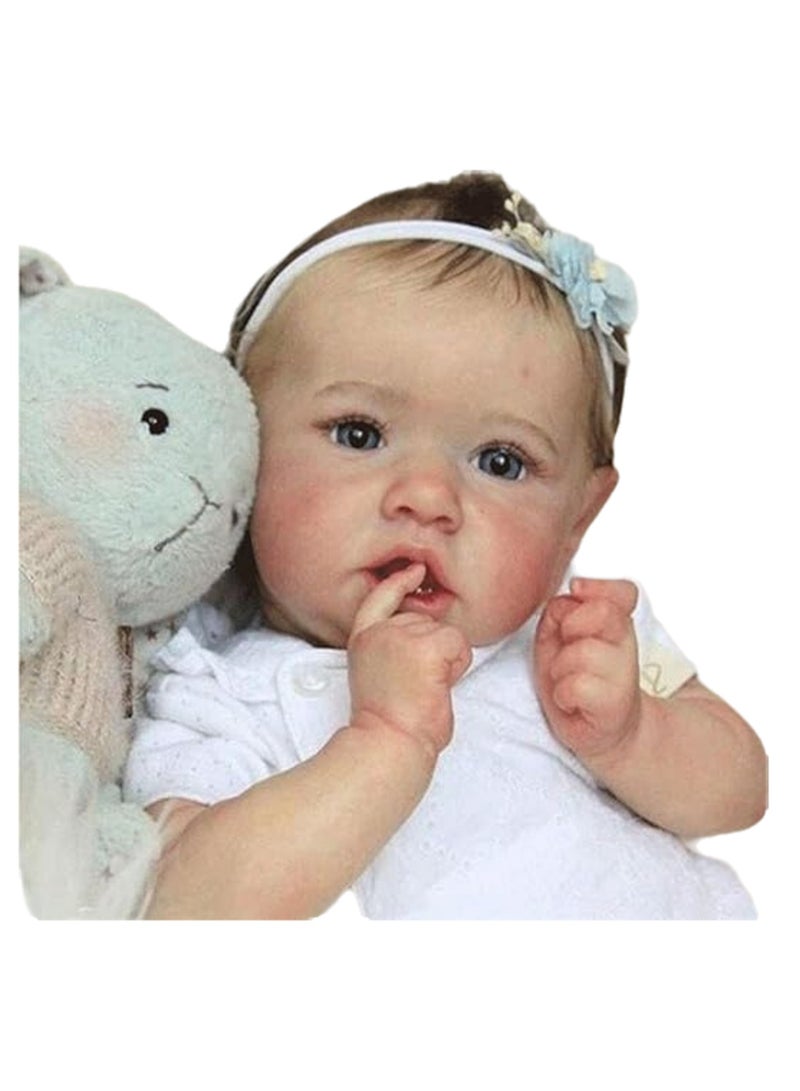 Handmade Lifelike Reborn Doll, Gift for Kids Ages Three To Ten (Silicone Body Girls)