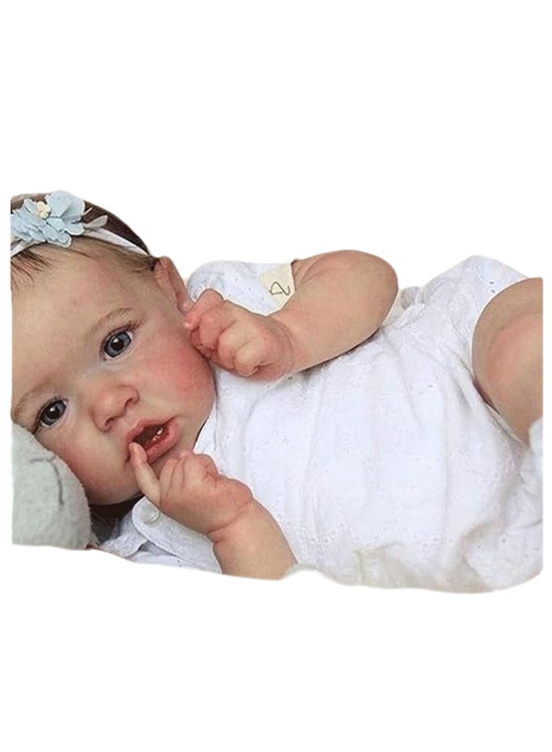 Handmade Lifelike Reborn Doll, Gift for Kids Ages Three To Ten (Silicone Body Girls)