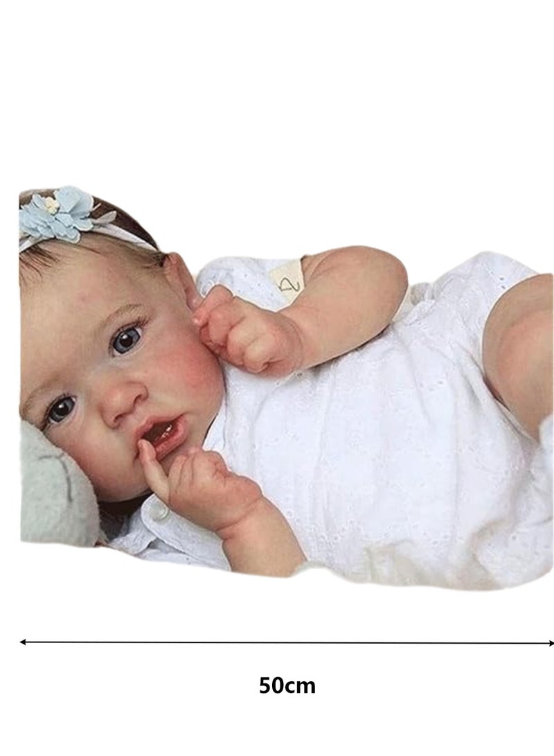 Handmade Lifelike Reborn Doll, Gift for Kids Ages Three To Ten (Silicone Body Girls)