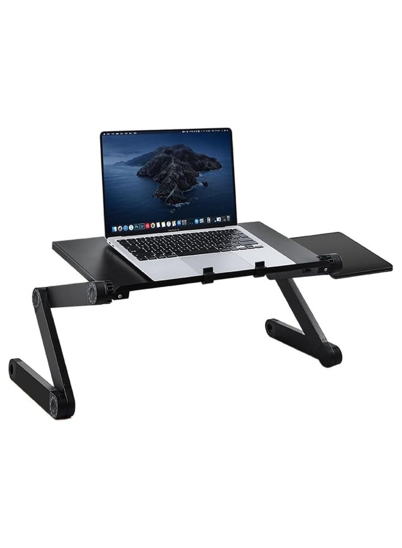 Adjustable Laptop Stand with Mouse Platform – Foldable Laptop Riser for Bed & Sofa – Ergonomic Desk Stand for Tablets and Laptops – Portable and Adjustable Height & Angle