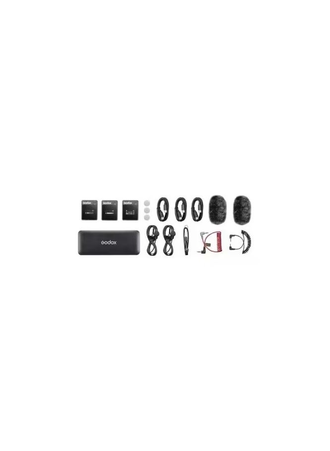 Dual 2.4GHz Wireless Microphone System for cameras - MoveLink II M2