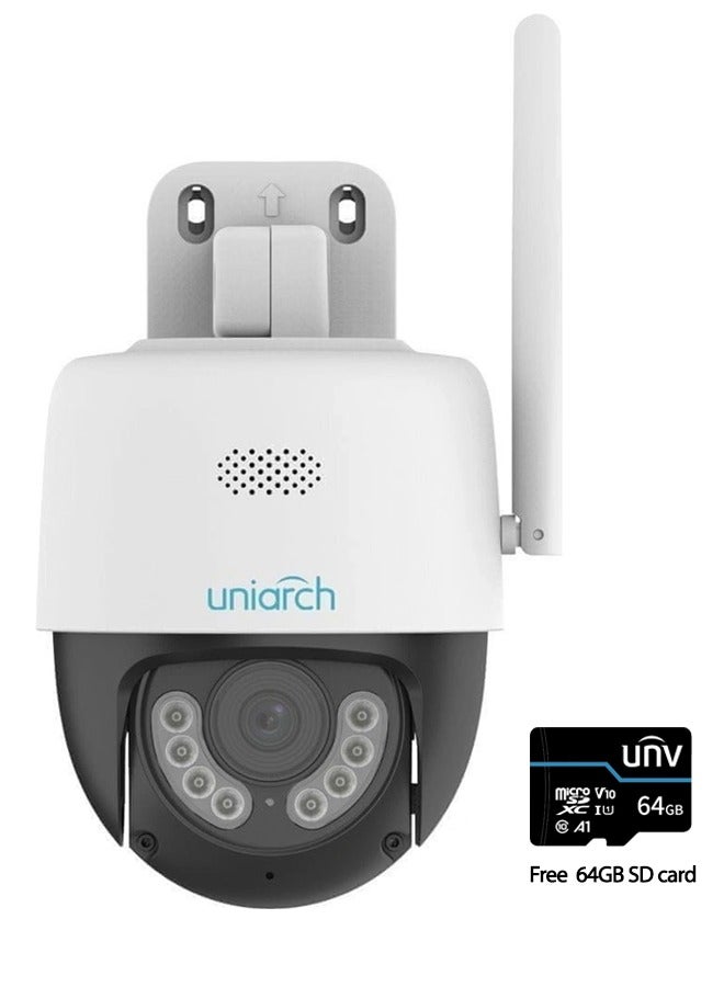 Uho-P1A-M3F4D 3MP HD Outdoor Pan & Tilt Wi-Fi Camera with free 64GB SD card