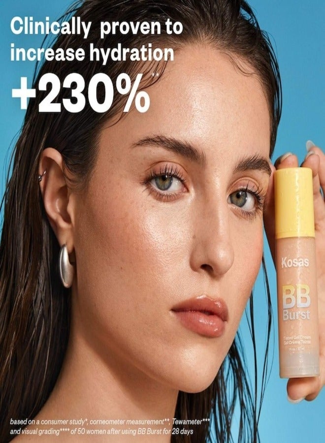 KOSAS BB Burst Tinted Moisturizer Gel Cream with Copper Peptides - Light Neutral 12 - Light With Neutral Undertones 30ml