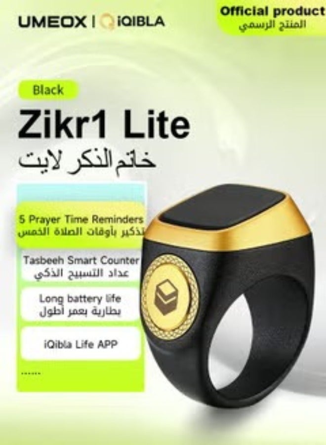 UMEOX iQIBLA Smart Zikr Ring New Lite Black 18MM