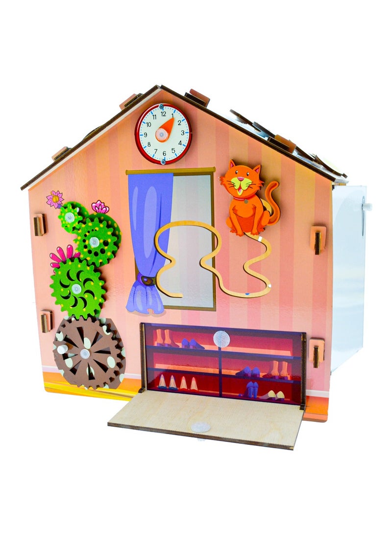 FOFA Wooden Educational Board - Busy board - Housekeeping — A Magical World Full of Engaging Activities and Educational Games for 3 4 5 Years Old Girls Boys Gifts Travel Toy