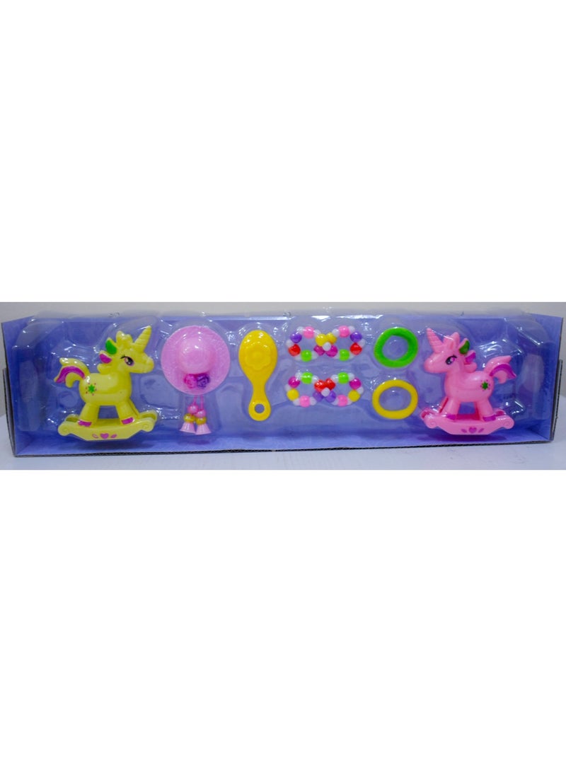 My Little Pony Toy Set with Three Characters: Rarity, Pinkie Pie & Twilight Sparkle, Plus 8 Accessories . Best gift for girls three years and above