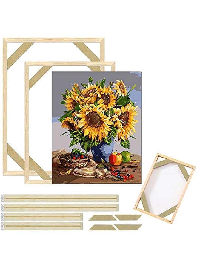 Canvas Stretcher Frames for 35 x 45cm Diamond Art - 30 x 40cm Wood Canvas Stretcher Bars - 12x16 inches Canvas Frames Assembly Kit