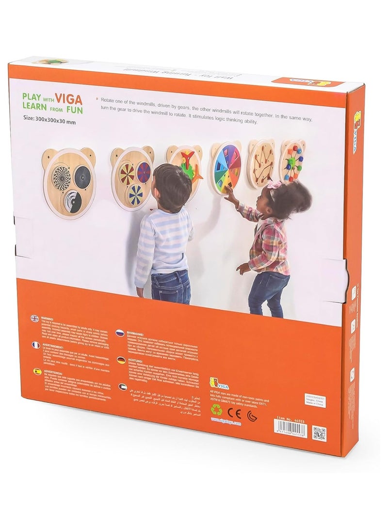 Wooden Wall Toy-Turning Windmill Age 3yrs+