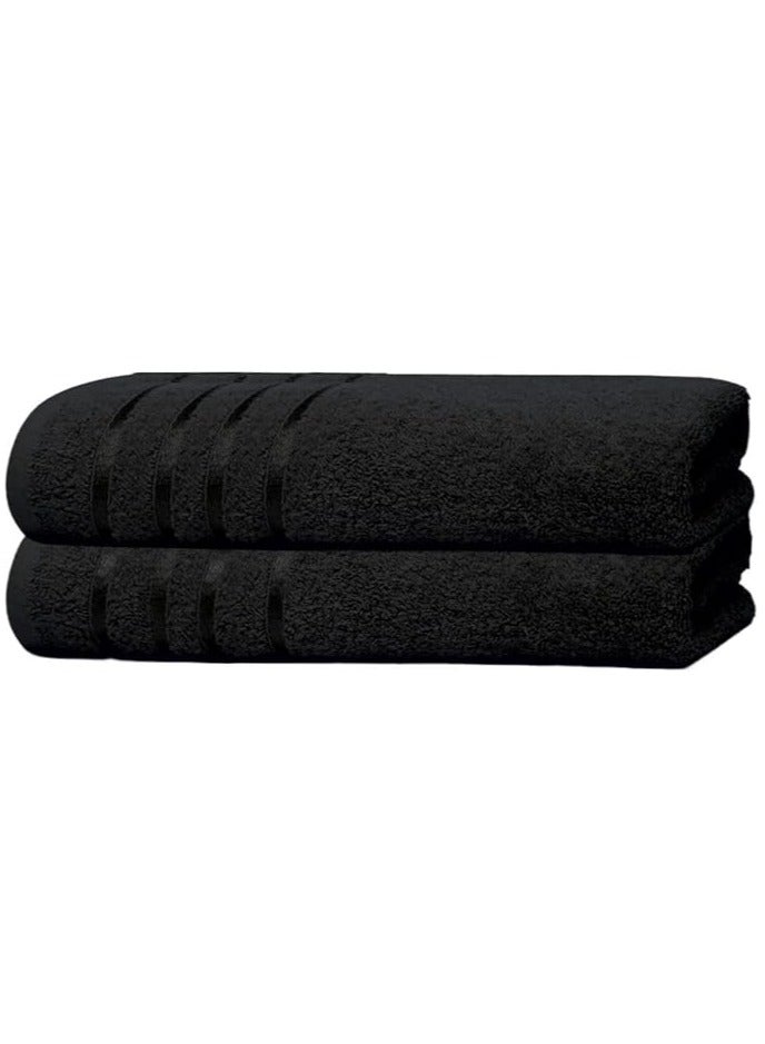 Pack of 2 Premium Towels 85 x 145 cm, 500 GSM 100% Cotton Ultra-Absorbent