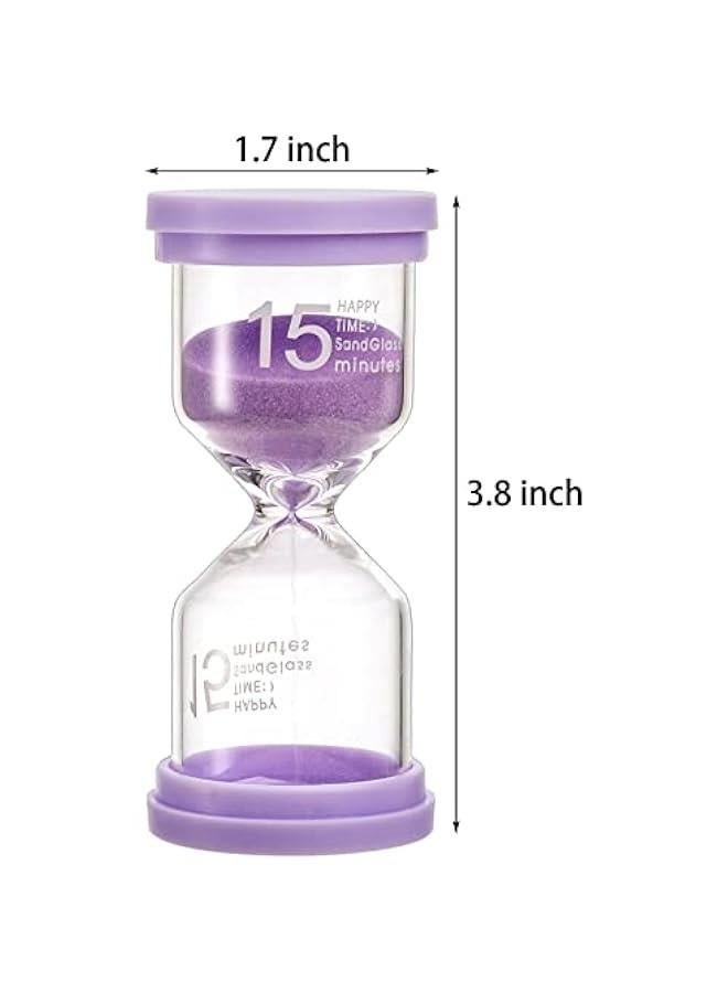 Sand Timer, Hourglass Sand Timer Colorful 1 min/3 mins/5 mins/10 mins/15 mins/30 mins Sandglass Timer for Games Classroom Home Office Cooking (Pack of 6)