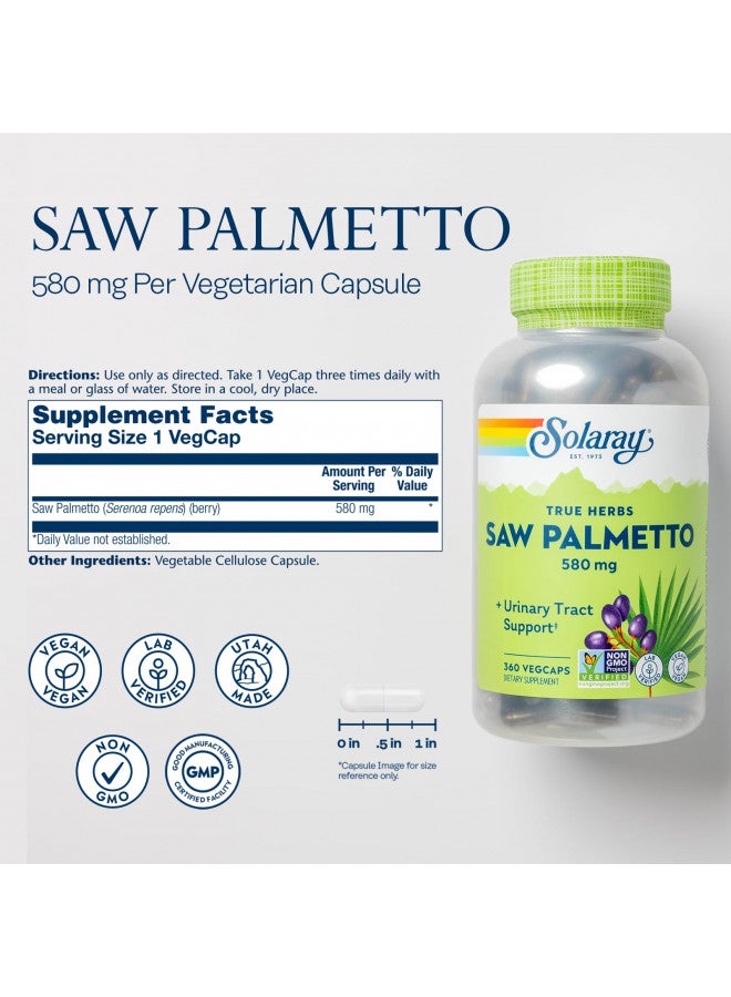 SOLARAY Saw Palmetto Berry 580mg 360 VegCaps