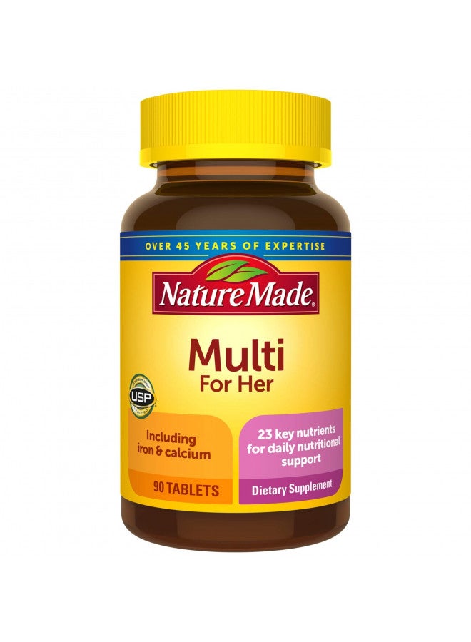 Nature Made Women's Multivitamin Tablets, 90 Count for Daily Nutritional Support