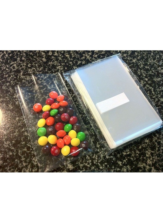 100 Pcs 4 5/8 X 5 3/4 Clear A2+ (O) Card Flat Open End Cello Cellophane Bags