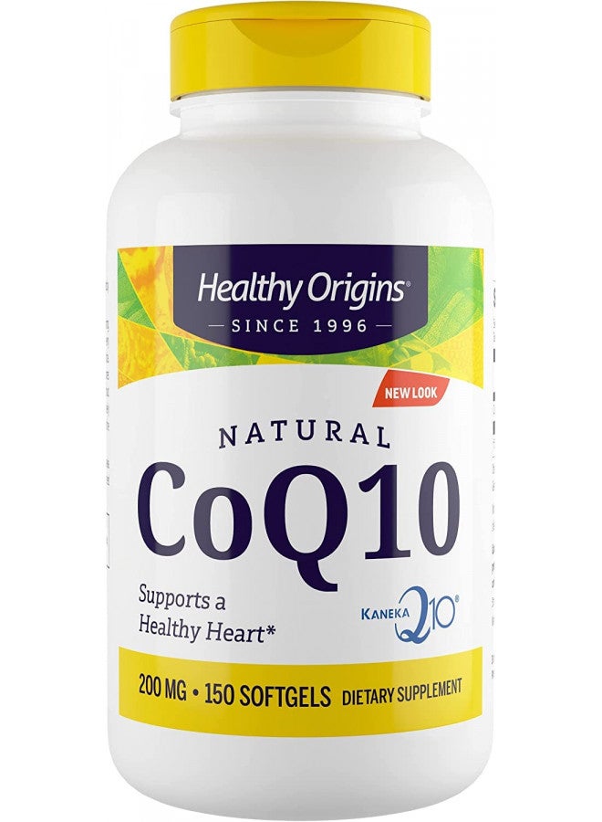 Healthy Origins CoQ10 200 mg (Kaneka Q10, Non-GMO, Gluten Free, Heart Support, Energy Support), 150 Softgels