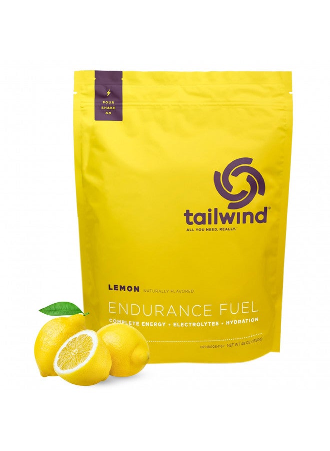 Tailwind Nutrition Endurance Fuel Lemon 50 Servings, Hydration Drink Mix with Electrolytes and Calories, Non-GMO, Free of Soy, Dairy, and Gluten, Vegan Friendly