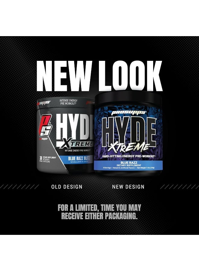 PROSUPPS® Mr. Hyde® Xtreme Pre-Workout Powder Energy Drink - Intense Sustained Energy, Pumps & Focus with Beta Alanine, Creatine & Nitrosigine, (30 Servings, Blue Razz Blitz)