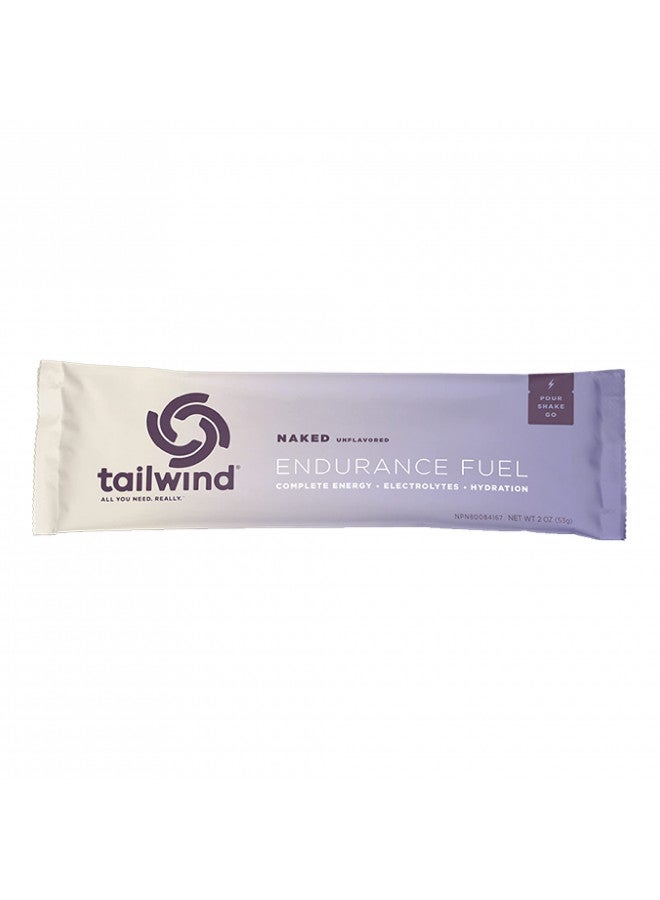 Tailwind Nutrition Endurance Fuel, Grab-and-Go Hydration Drink Mix with Electrolytes, Non-GMO, Free of Soy, Dairy, and Gluten, Vegan, Naked Unflavored, Pack of 12