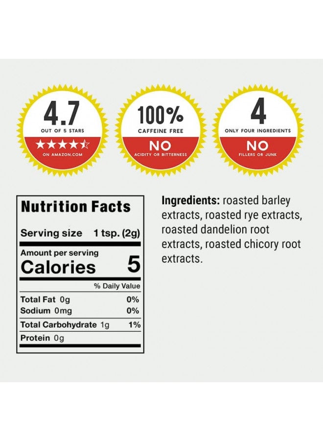 25 Individual Servings of Original Dandy Blend Instant Herbal Beverage with Dandelion, 2.5 oz Box