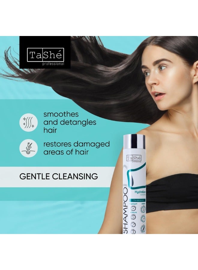 Hydration & Smoothing Hair Shampoo – Intense Moisture & Repair with Hydrolyzed Silk Proteins, Hyaluronic Acid & Wheat Germ Extract