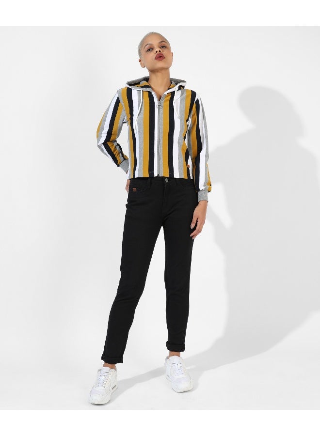 Women's Multicolour Striped Regular Fit Top