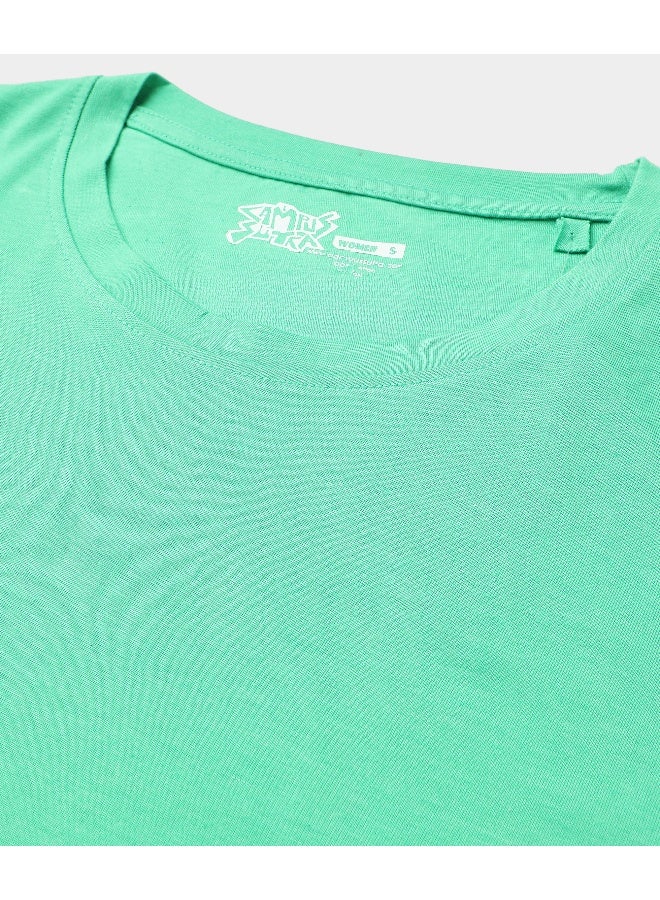 Women's Solid Mint Green Top