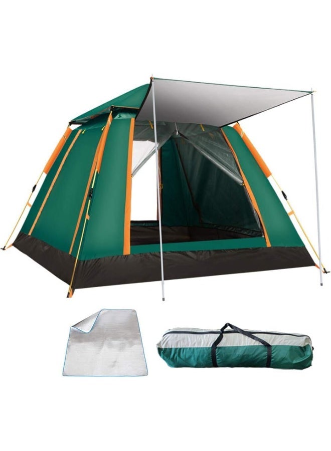 Automatic Camping Tent 6 Persons, Premium Quality Instant Automatic Pop Up Dome Tent, Portable Lightweight For Family Backpacking Hunting Hiking Outdoor Beach Tent And Picnic Tent (Green)