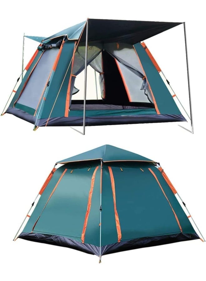 Automatic Camping Tent 6 Persons, Premium Quality Instant Automatic Pop Up Dome Tent, Portable Lightweight For Family Backpacking Hunting Hiking Outdoor Beach Tent And Picnic Tent (Green)