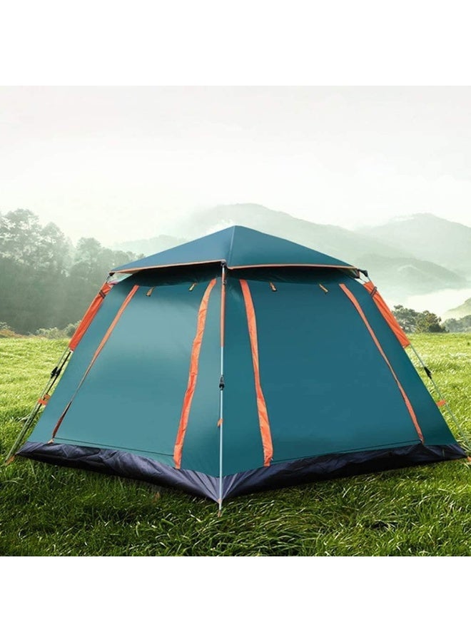 Automatic Camping Tent 6 Persons, Premium Quality Instant Automatic Pop Up Dome Tent, Portable Lightweight For Family Backpacking Hunting Hiking Outdoor Beach Tent And Picnic Tent (Green)