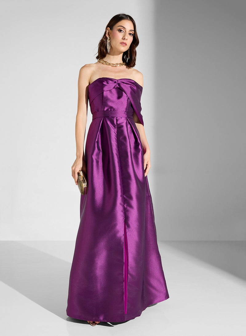 Bardot Satin Dress