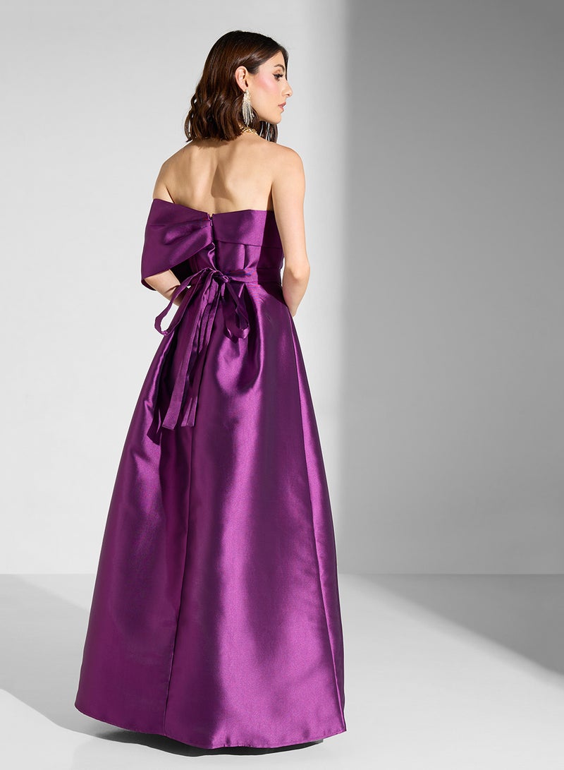 Bardot Satin Dress