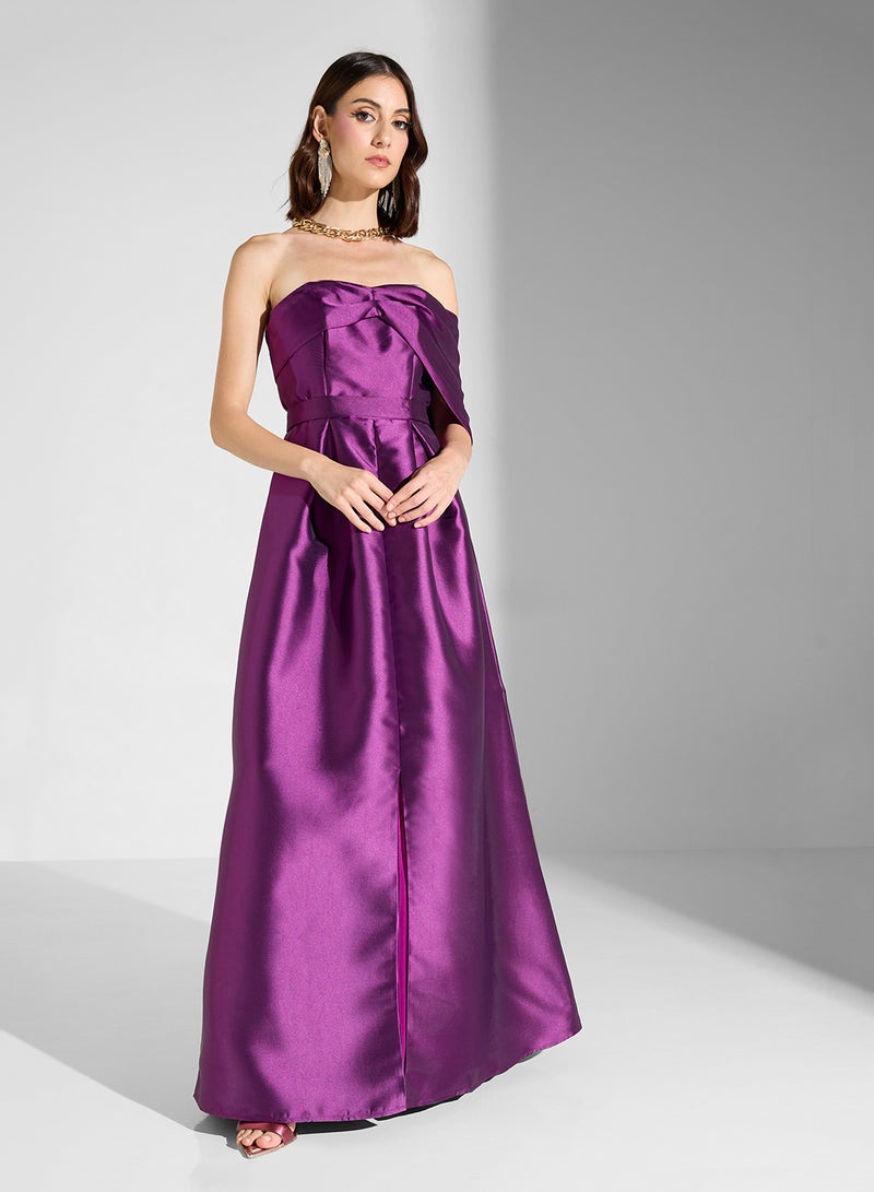 Bardot Satin Dress