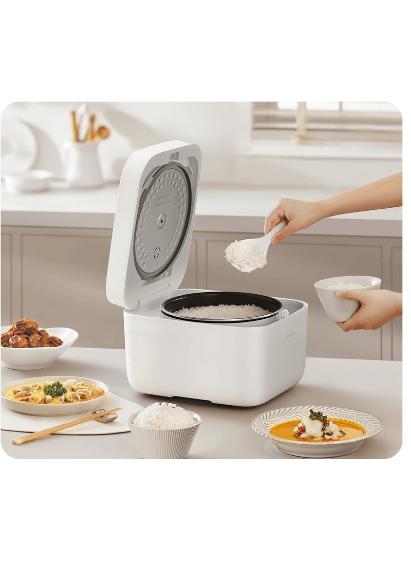 Multifunctional Rice Cooker 4L,Large Capacity 860W Appointment function Non-stick  Inner Pot Quick Cook 4 L 860 W MFB090-1 White