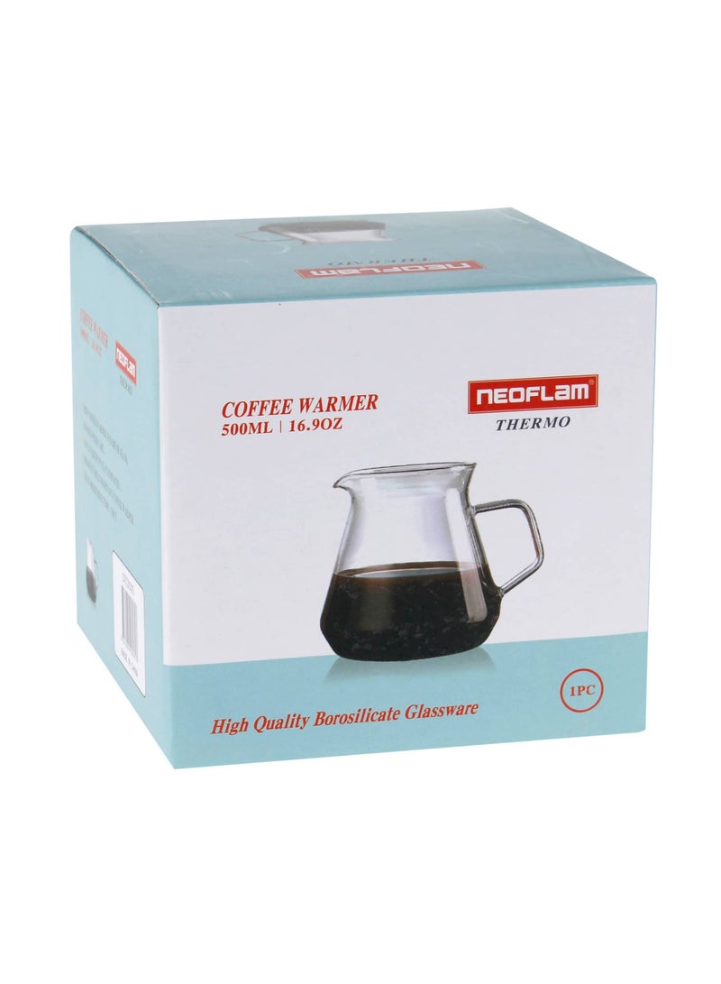 Borosilicate Glass Coffee Warmer 500ml