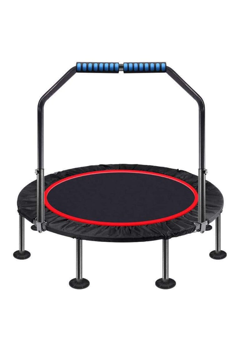 100cm Adult Trampoline，Exercise trampoline，Indoor Trampoline With adjustable handle and 28 springs，Lose Weight，for Kids Adults Outdoor Exercise Fitness Trampoline