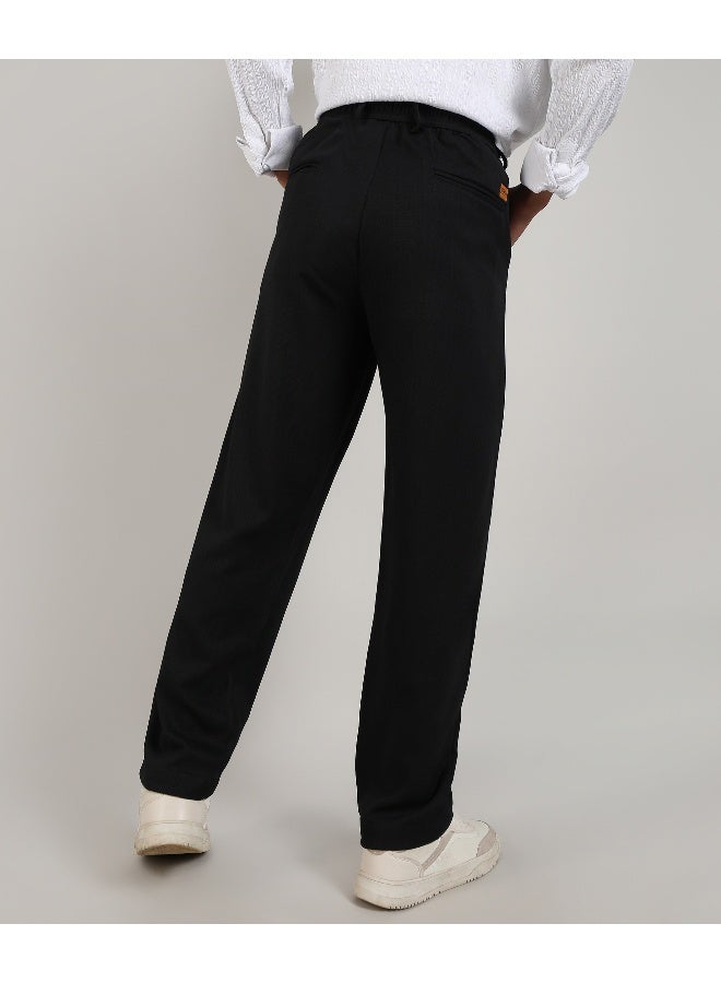 Men's Onyx Black Tailored Heathered Trousers