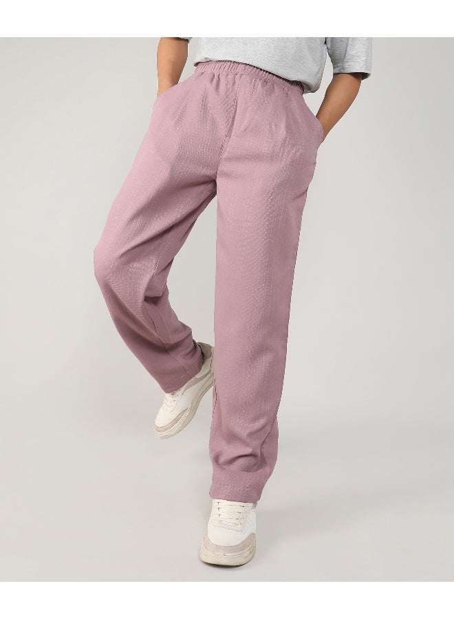 Men's Blush Pink Tailored Linen-Blend Trousers