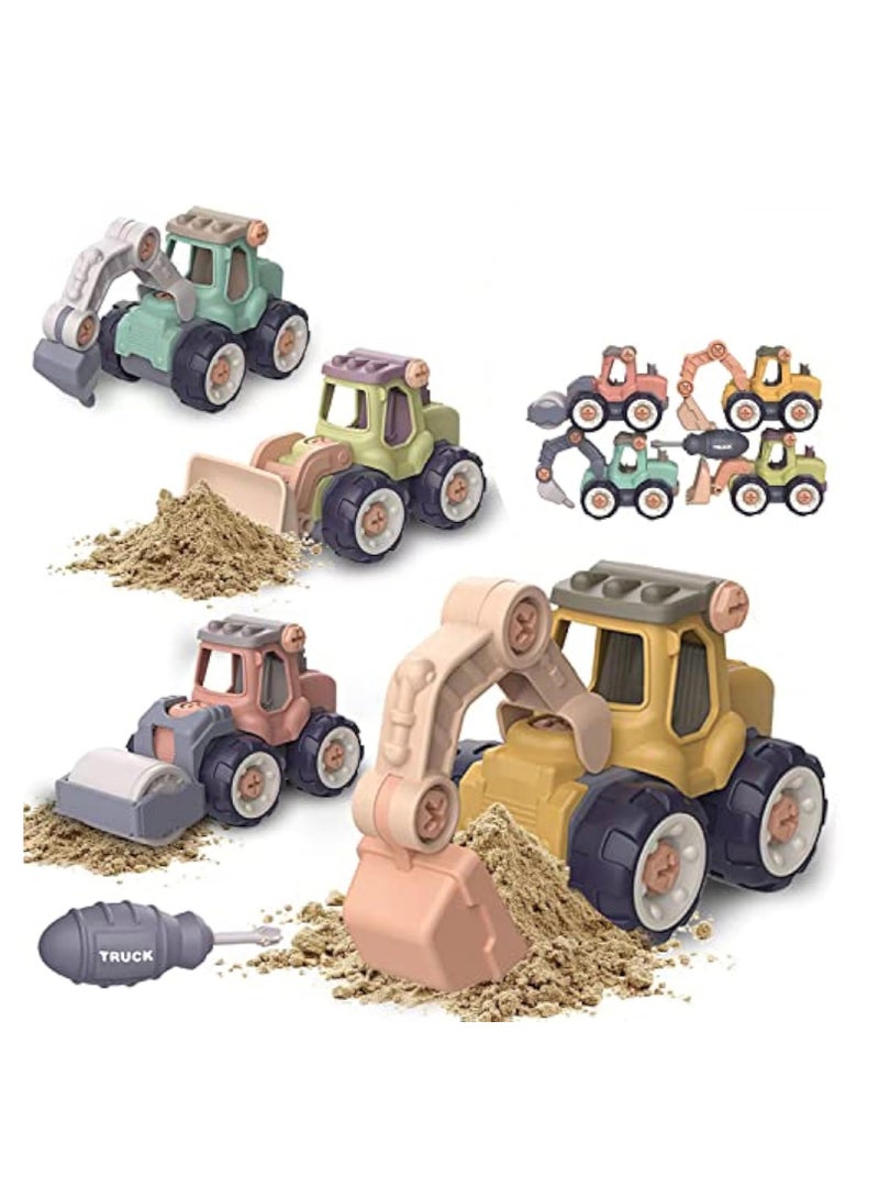 Car Toy, Baby Truck Toy, Digger Toy, Construction Vehicles for Children from 3 Years, Suitable for Party, Beach, Garden, Indoor, Children's Toy, Birthday