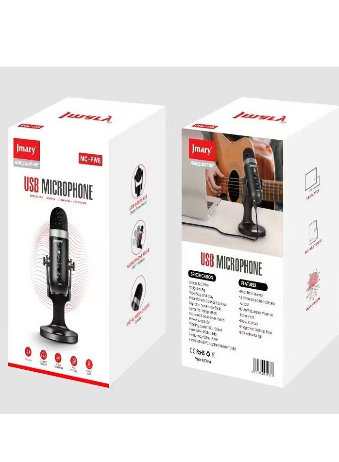 Jmary Multifunctional USB Recording Microphone (MC-PW8)