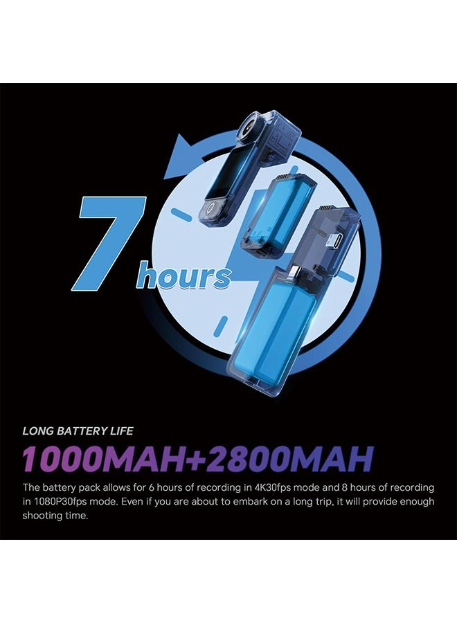 SJCAM C300 4K30fps Action Camera 3800mAh Battery Sport Camera with Touch Screen 8xZoom 96ft Underwater Camera Accessories Kit for Outdoors Activities