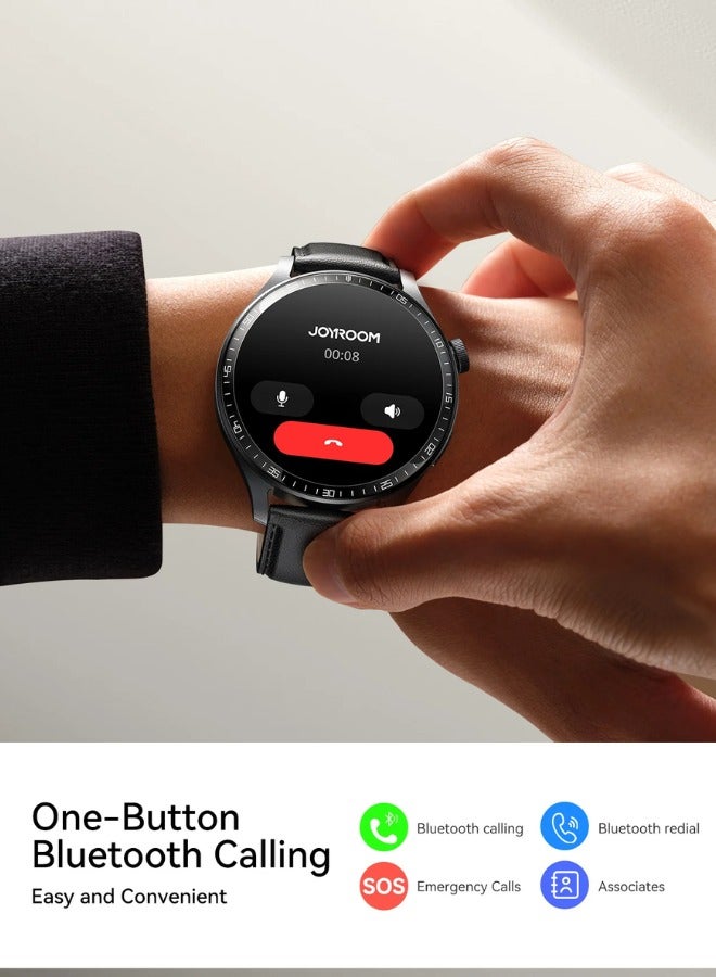 350 mAh 48mm JR-FC2 Pro Classic Series Smart Watches for Men & Women Smartwatch with Bluetooth Make/Answer Calls Fitness Modes and Sleep Modes Multi-app Message Reminder and languages Arabic, English Etc.. Grey
