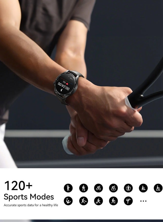 350 mAh 48mm JR-FC2 Pro Classic Series Smart Watches for Men & Women Smartwatch with Bluetooth Make/Answer Calls Fitness Modes and Sleep Modes Multi-app Message Reminder and languages Arabic, English Etc.. Grey
