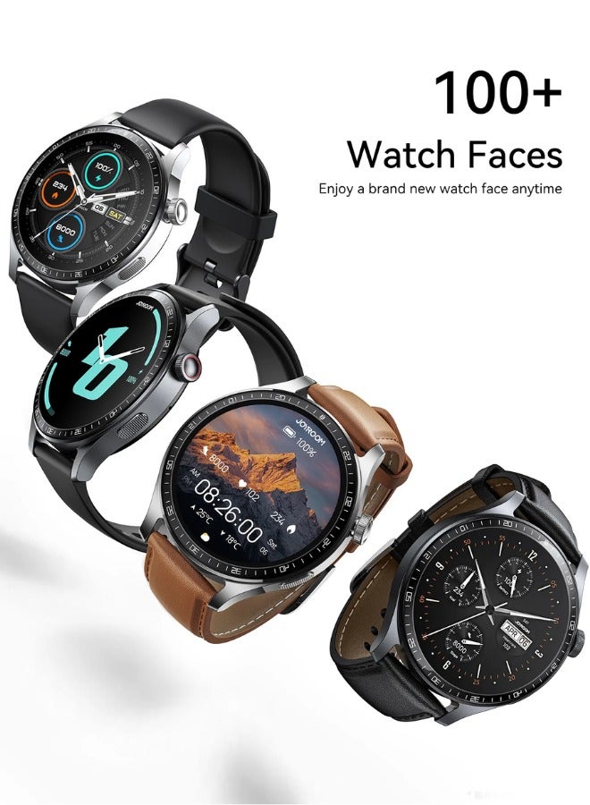 350 mAh 48mm JR-FC2 Pro Classic Series Smart Watches for Men & Women Smartwatch with Bluetooth Make/Answer Calls Fitness Modes and Sleep Modes Multi-app Message Reminder and languages Arabic, English Etc.. Grey