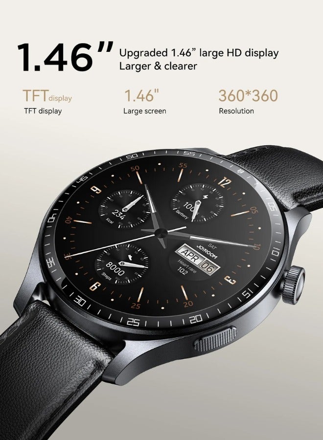 350 mAh 48mm JR-FC2 Pro Classic Series Smart Watches for Men & Women Smartwatch with Bluetooth Make/Answer Calls Fitness Modes and Sleep Modes Multi-app Message Reminder and languages Arabic, English Etc Moonlight Silver