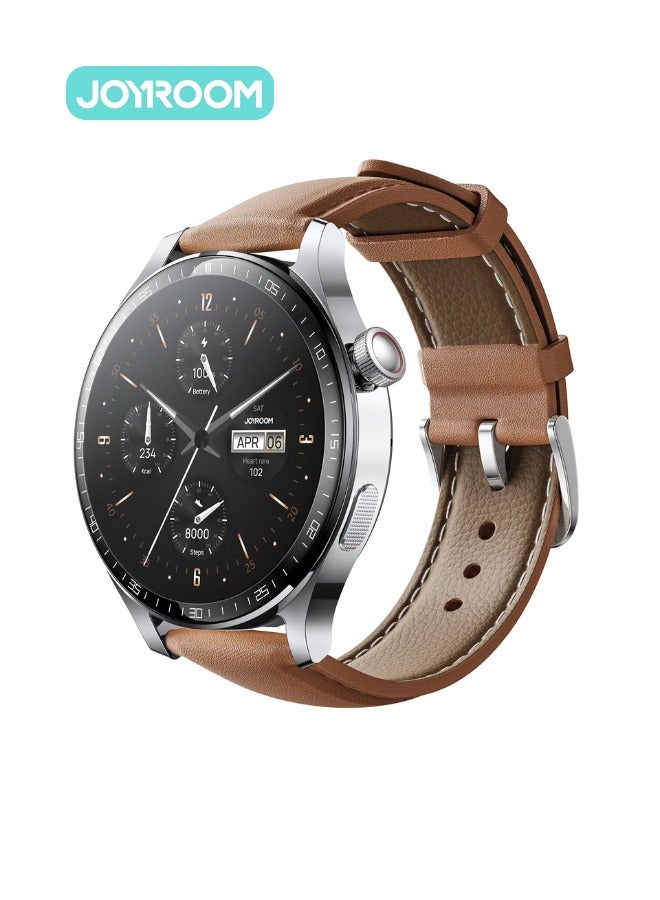 350 mAh 48mm JR-FC2 Pro Classic Series Smart Watches for Men & Women Smartwatch with Bluetooth Make/Answer Calls Fitness Modes and Sleep Modes Multi-app Message Reminder and languages Arabic, English Etc Moonlight Silver