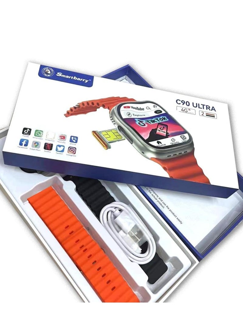 Smartberry C90 Ultra Full Android 4g Sim Watch